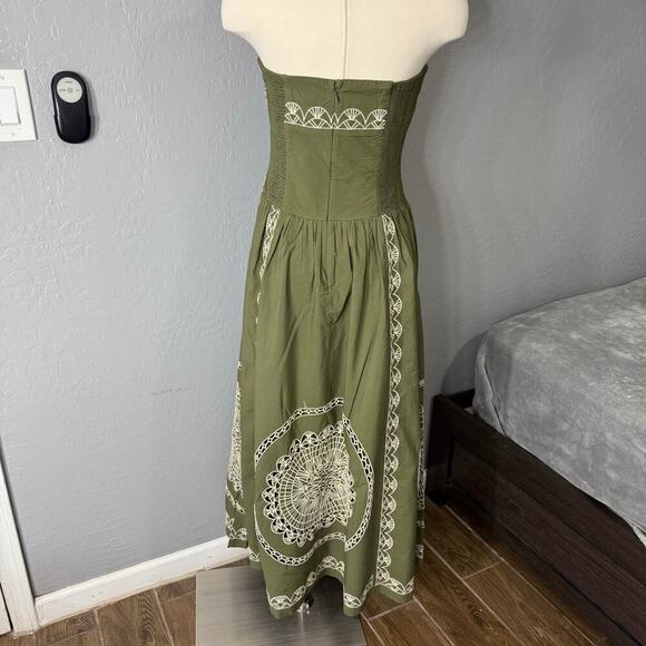 Anthropologie Strapless Drop-Waist Midi Dress 4130318350051 - Picture 3 of 7